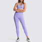 2 Piece Sports Bra and Leggings - (Light Blue)